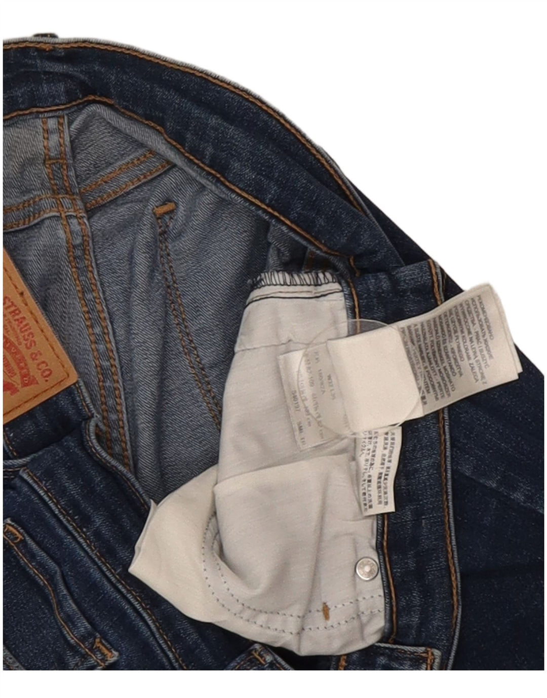 Jeans skinny feminino Levi's W32 L30 algodão azul