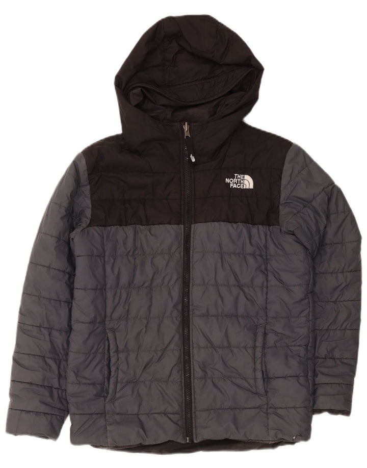 Casaco acolchoado com capuz The North Face Boys 11-12 anos cinzento