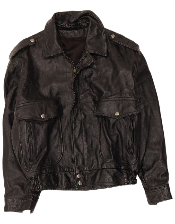 Jaqueta bomber militar masculina Garage UK 38 preta média