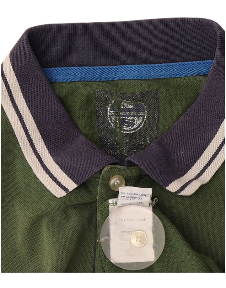 Camisa polo masculina North Sails XL verde algodão