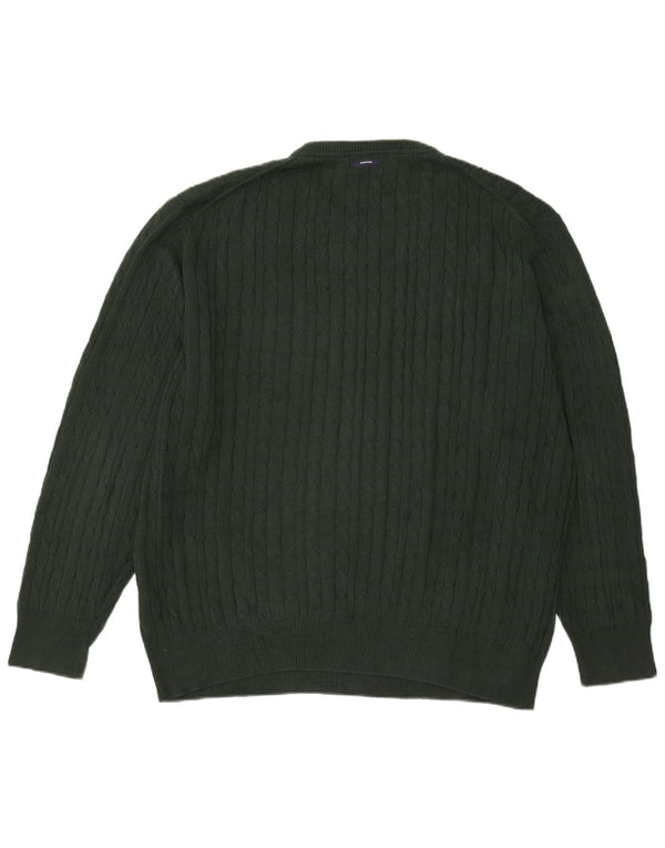 Suéter masculino Nautica com gola redonda XL algodão verde