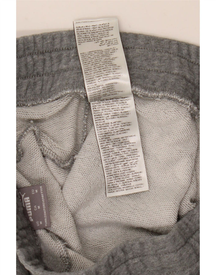Calça de treino masculina Puma Joggers cinza médio algodão manchado