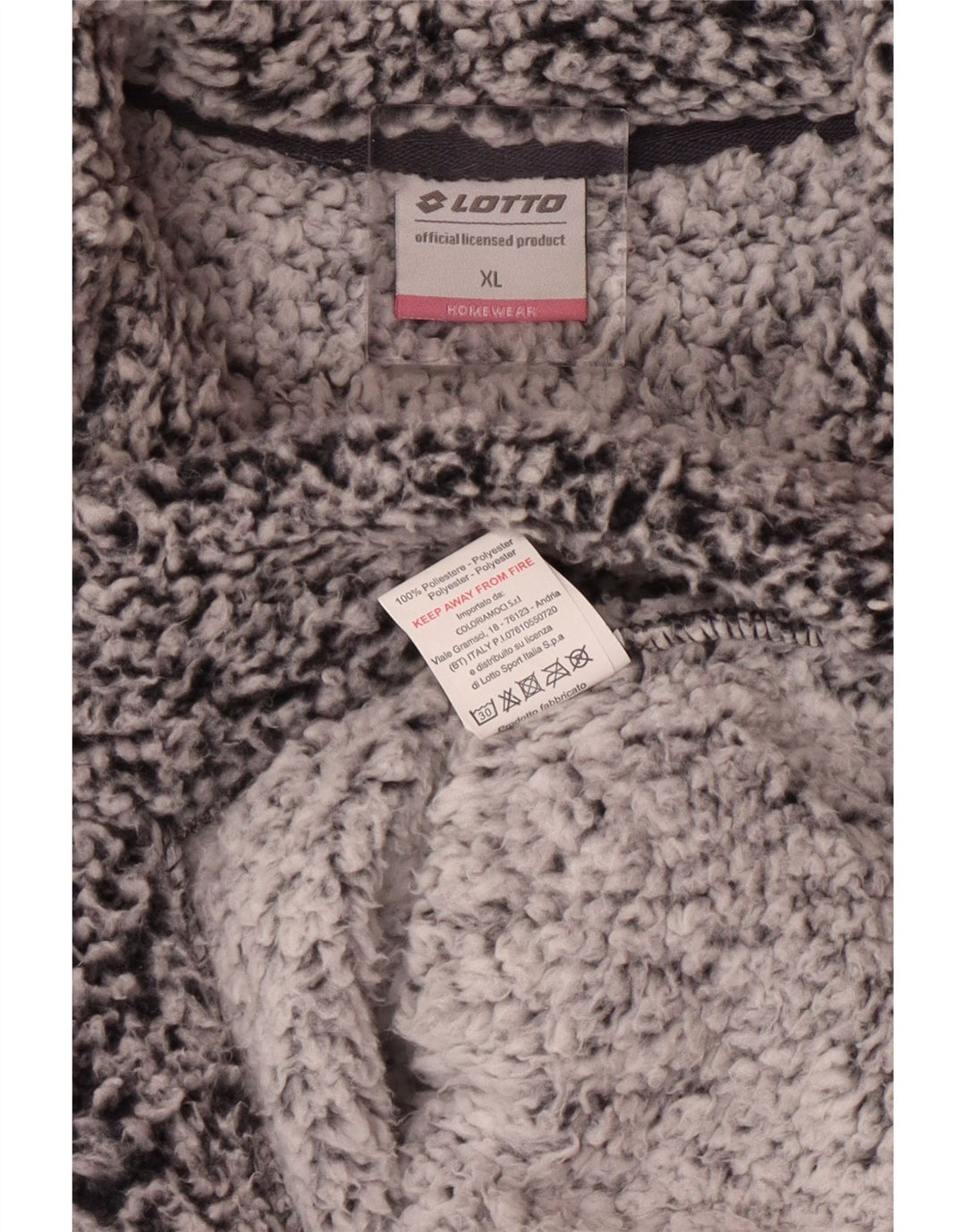 Jaqueta de lã feminina Lotto UK 18 XL cinza colorblock poliéster
