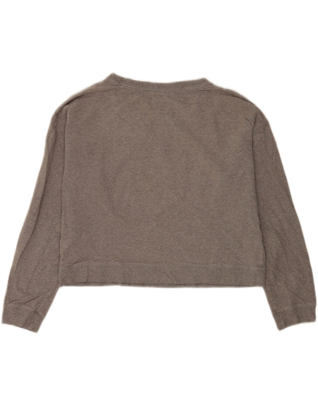 Jack Wills moletom feminino com corte gráfico jumper Reino Unido 12 algodão cinza médio