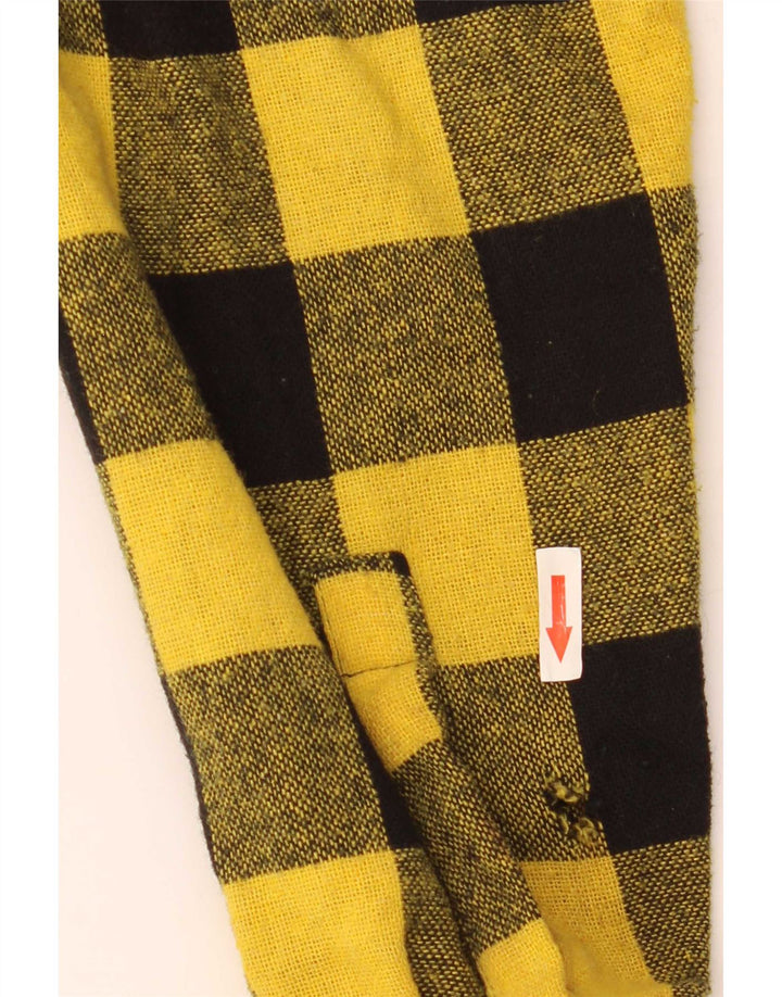 Camisa masculina Wanted Overshirt em acrílico guingão amarelo médio