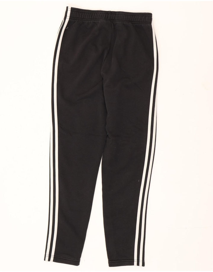 Calça de treino masculina Adidas pequena de algodão preto