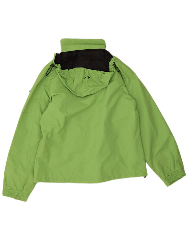 Nike Womens Clima-fit Hooded Windbreaker Jacket UK 18 XL Green Polyester