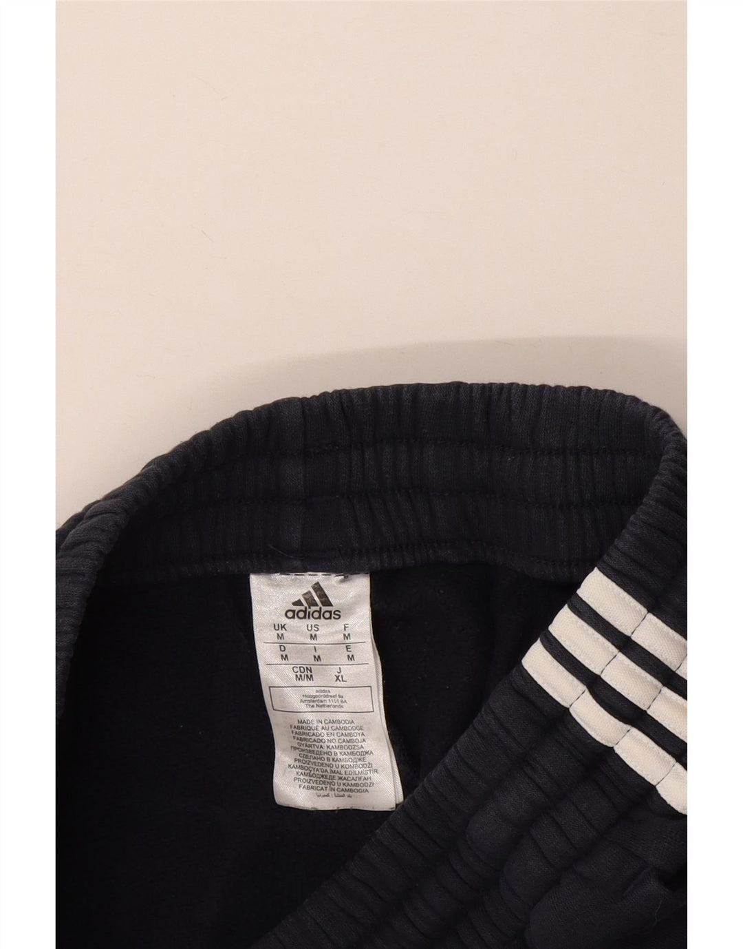 ADIDAS Mens Calças de treino Joggers Médio Azul Marinho Algodão