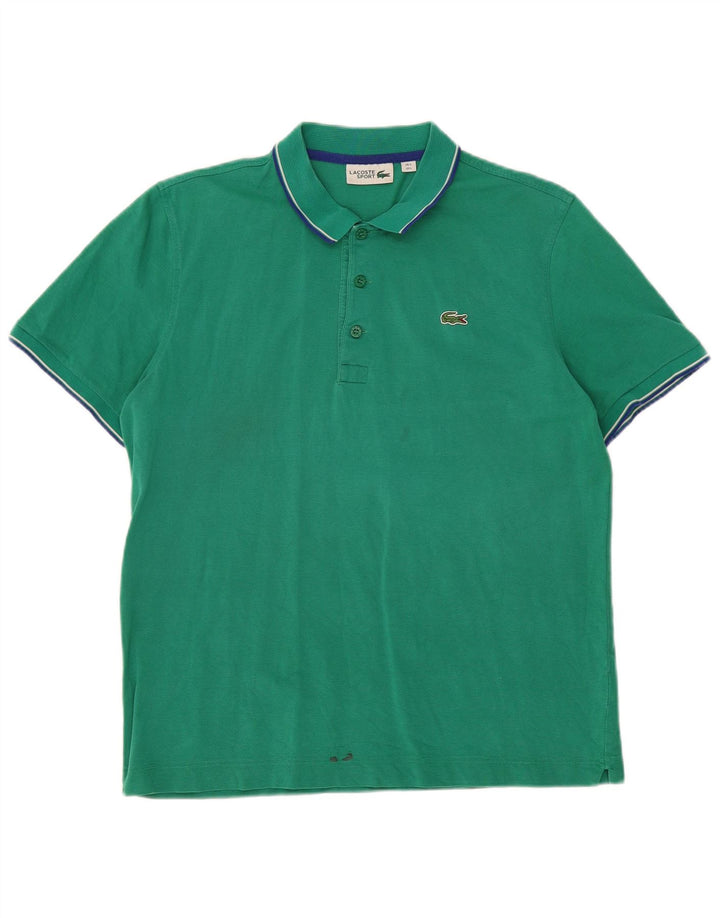 Camisa polo masculina LACOSTE tamanho 5 grande algodão verde