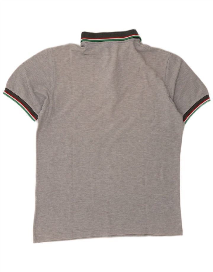 Camisa polo masculina Refrigiwear pequena cinza algodão