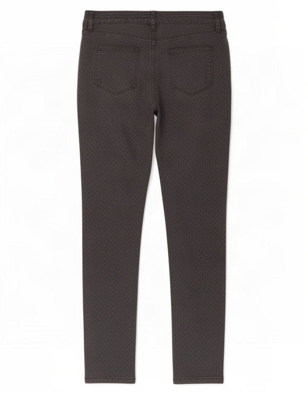 Calça jeans feminina Fat Face UK 12 médio W32 L28 algodão manchado cinza