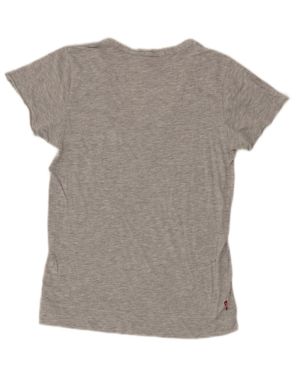 Camiseta feminina Levi's UK 14 grande algodão cinza