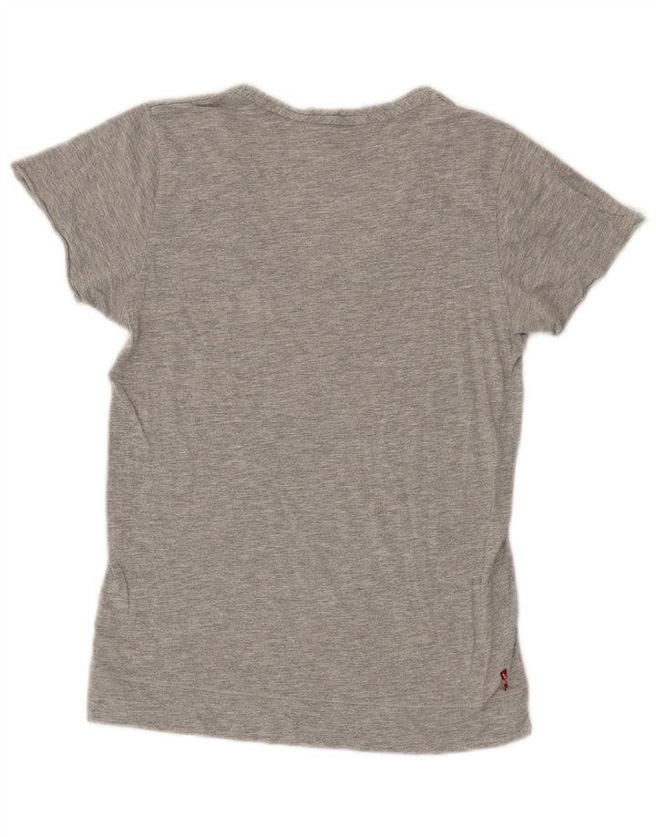 Camiseta feminina Levi's UK 14 grande algodão cinza