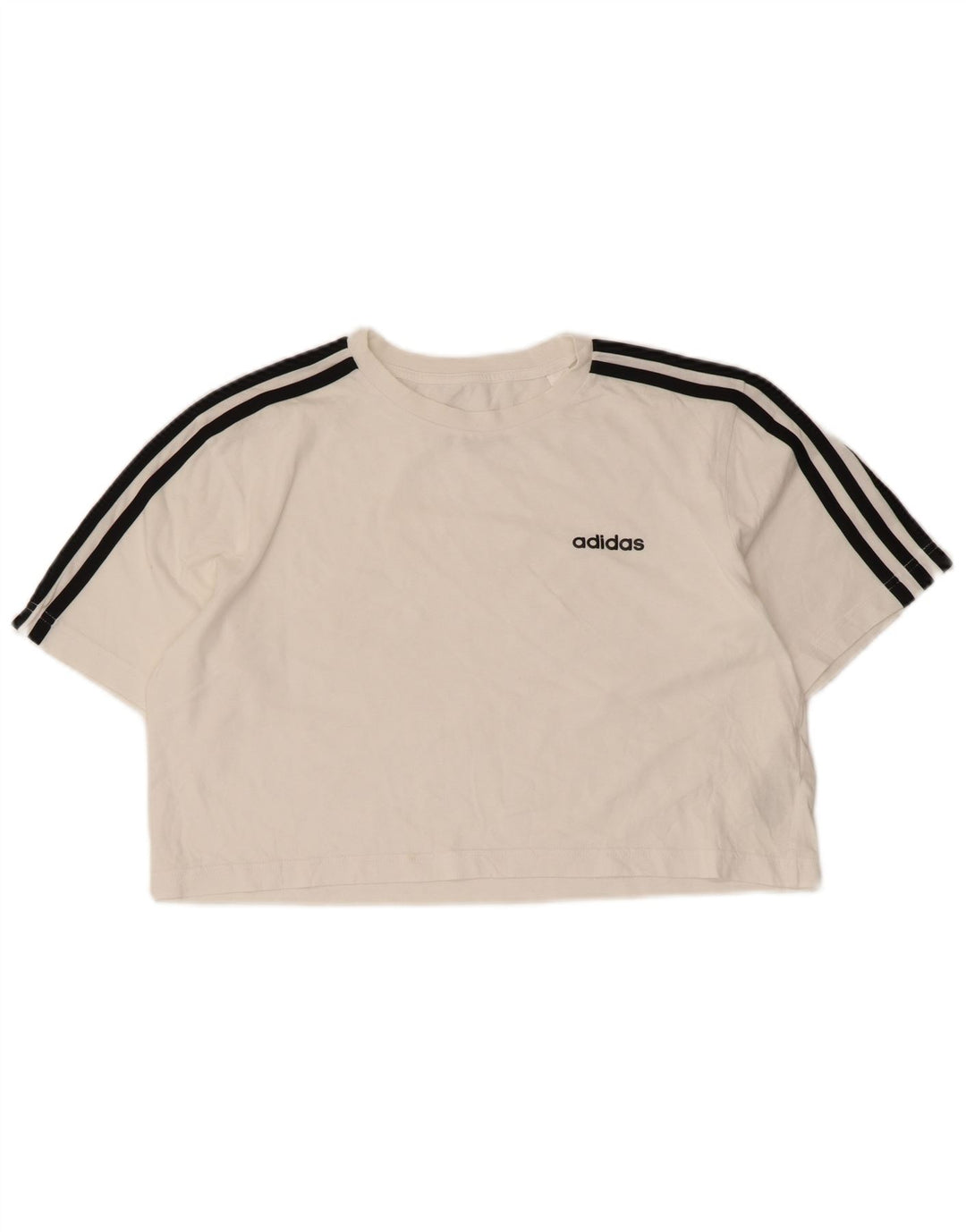Camiseta Adidas Feminina Crop Oversized Top UK 4/6 XS Algodão Branco