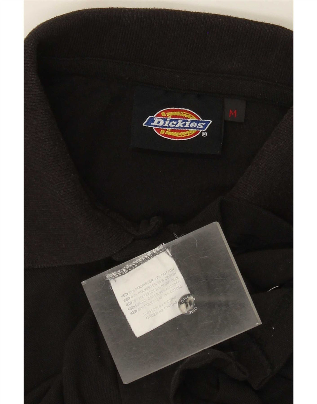 Camisa polo masculina Dickies poliéster preto médio