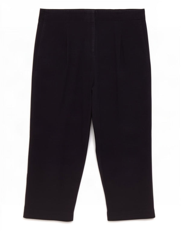 Calça feminina cortada reta Cos EU 44 2XL W36 L26 algodão preto