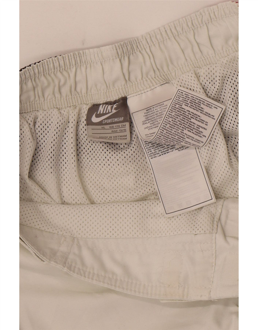Calções de banho Nike Boys 13-14 anos XL branco colorblock poliéster