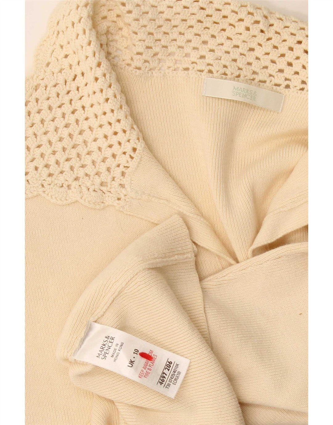 Camisa polo feminina Marks & Spencer Reino Unido 10 algodão bege pequeno