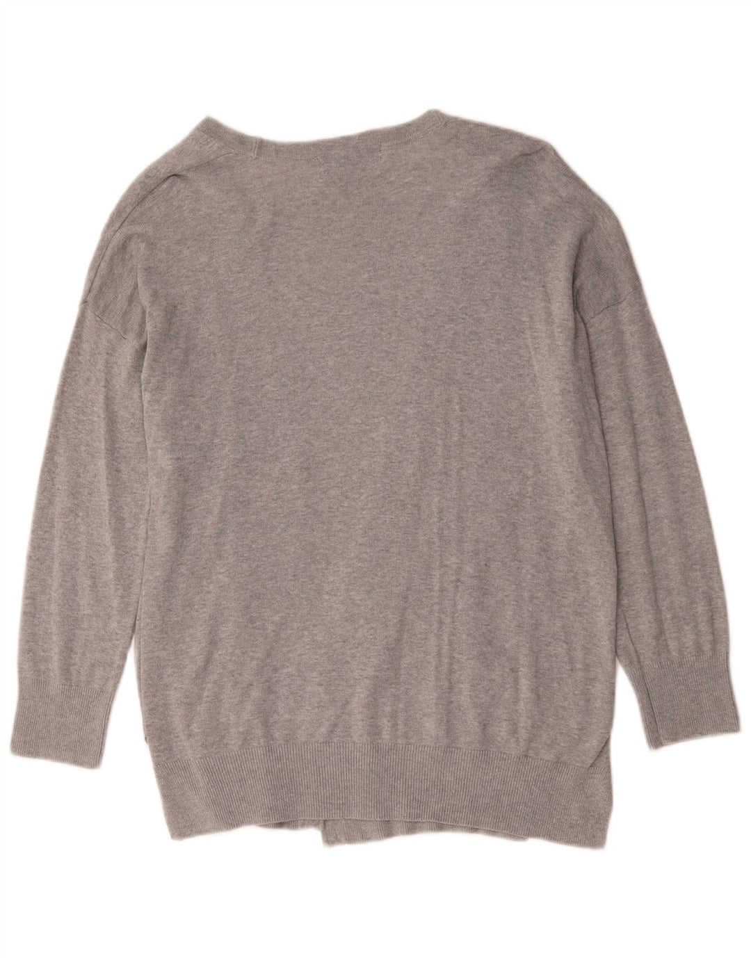 Suéter cardigã feminino Marks & Spencer Reino Unido 14 algodão cinza médio
