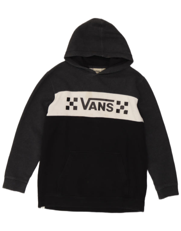 Vans feminino gráfico moletom com capuz UK 18 XL azul marinho colorblock algodão