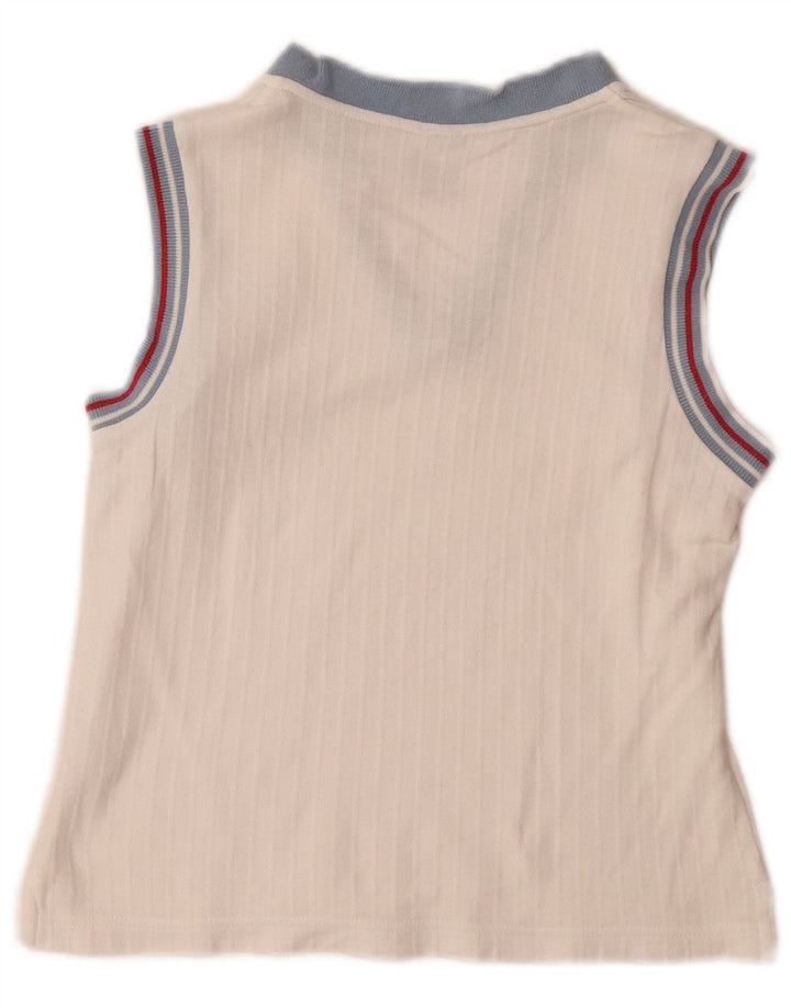 Fila Womens Vest Top IT 44 Médio Algodão Branco
