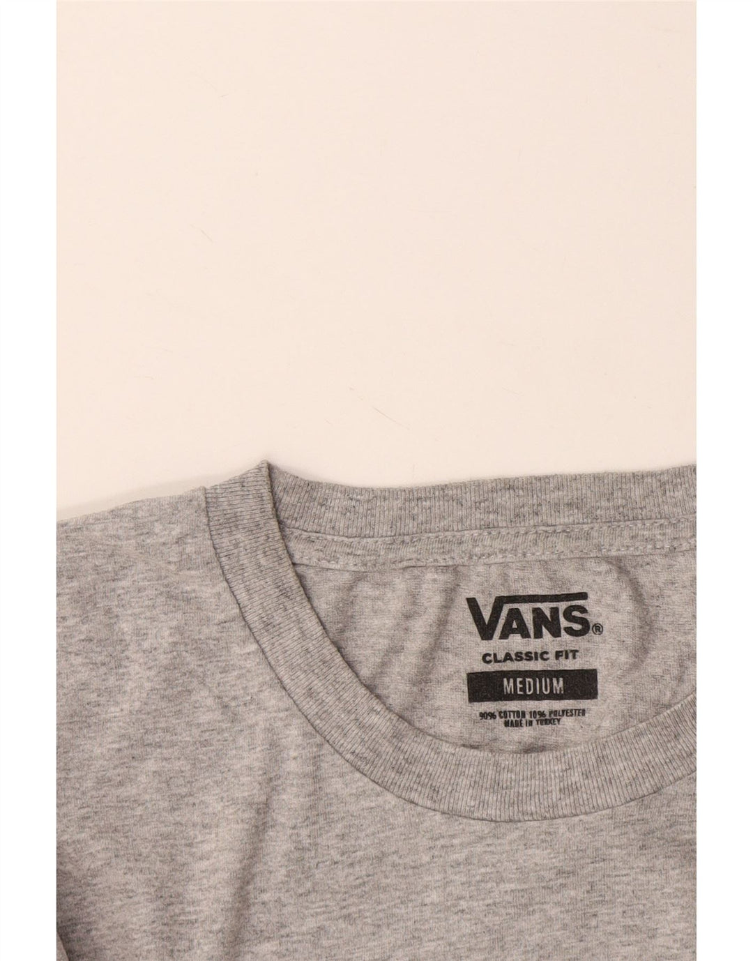 Camiseta masculina VANS Classic Fit Top cinza médio algodão