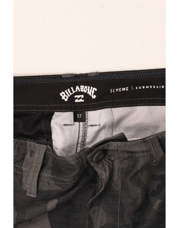 Shorts cargo masculino Billabong W32 camuflagem cinza médio