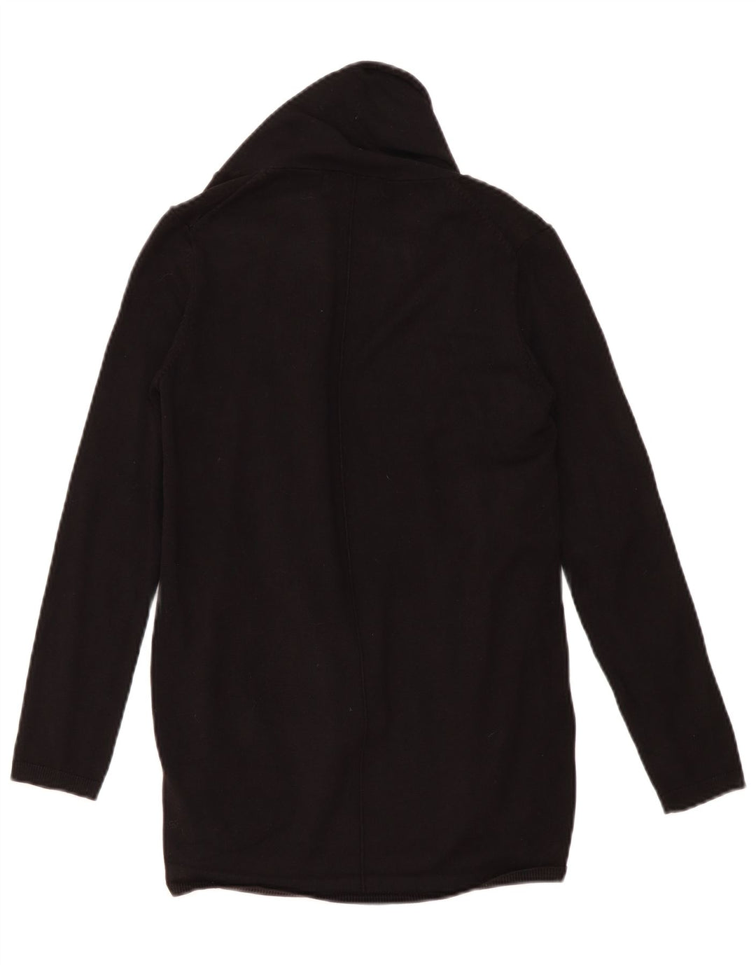 Zara Suéter Cardigan Aberto Feminino Reino Unido 12 Médio Preto