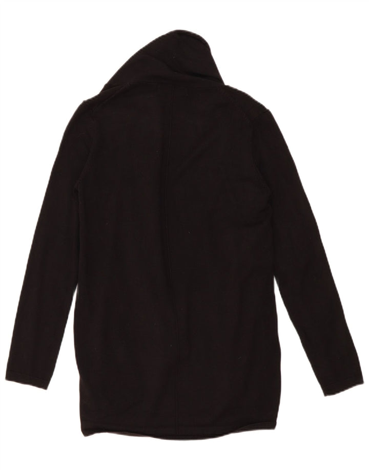 Zara Suéter Cardigan Aberto Feminino Reino Unido 12 Médio Preto
