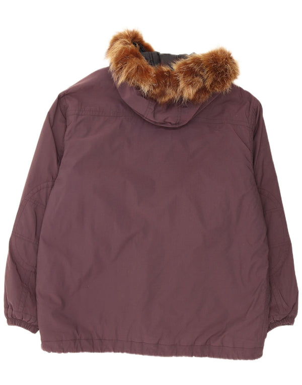 Jaqueta Parka masculina Belfe com capuz IT 54 2XL Borgonha Nylon