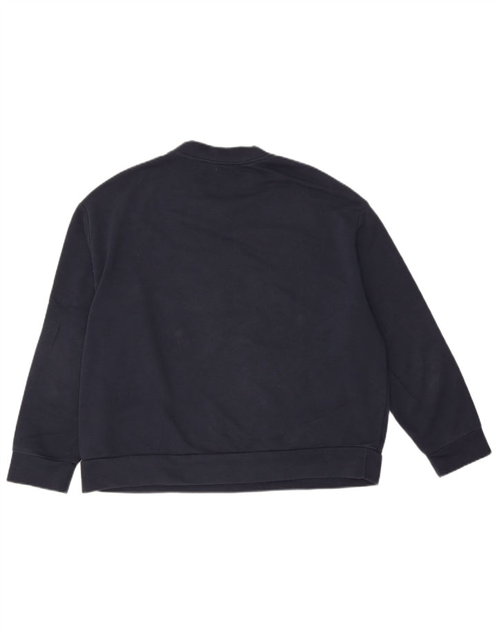 Suéter gráfico feminino Marks & Spencer Reino Unido 14 médio azul marinho