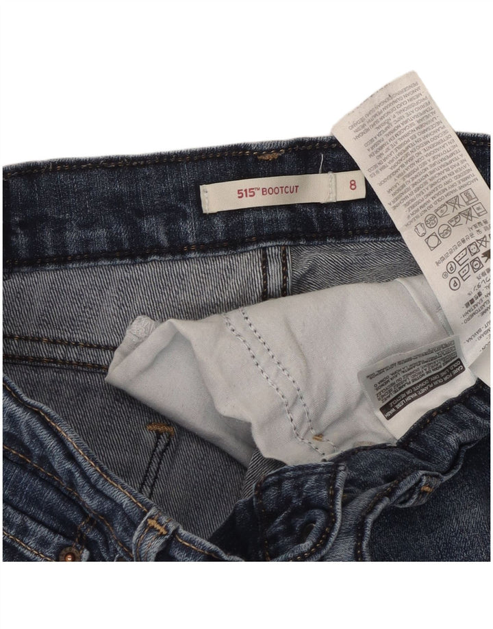 Calça jeans feminina Levi's 515 Bootcut US 8 médio W30 L29 azul algodão