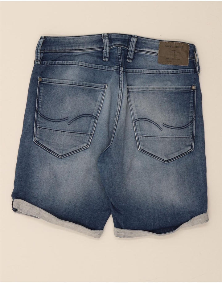 JACK & JONES Mens Regular Fit Denim Shorts Medium W32 Blue Vintage Jack & Jones and Second-Hand Jack & Jones from Messina Hembry 