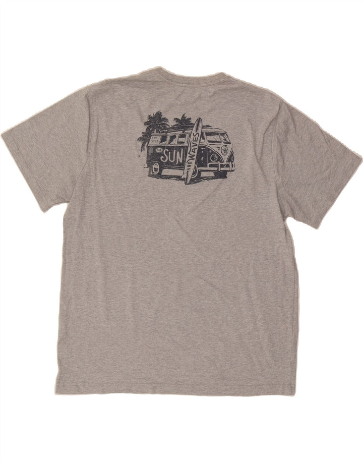 IZOD Mens Salt Water Graphic T-Shirt Top XL Grey Cotton Vintage Izod and Second-Hand Izod from Messina Hembry 