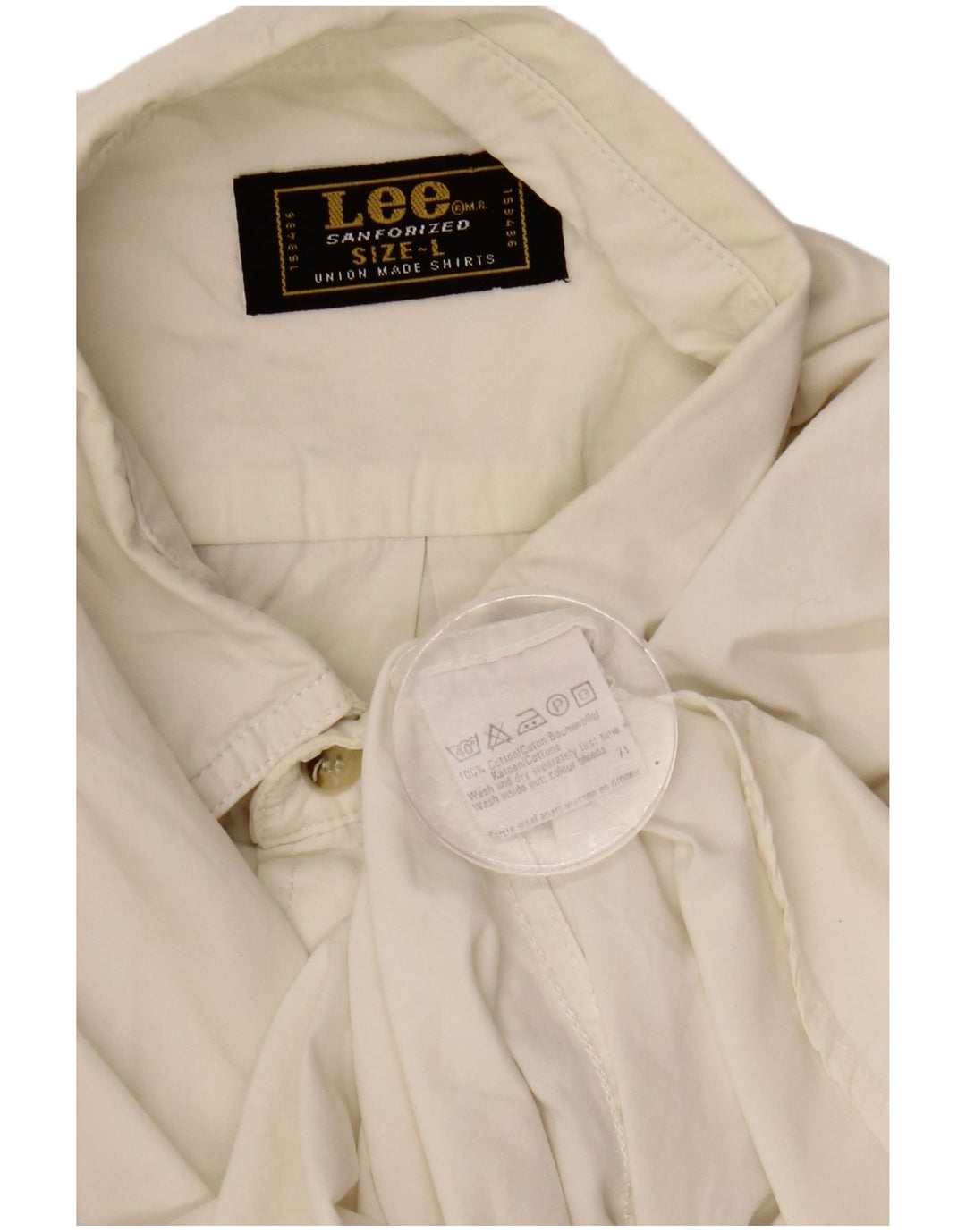 Camisa masculina Lee grande algodão branco