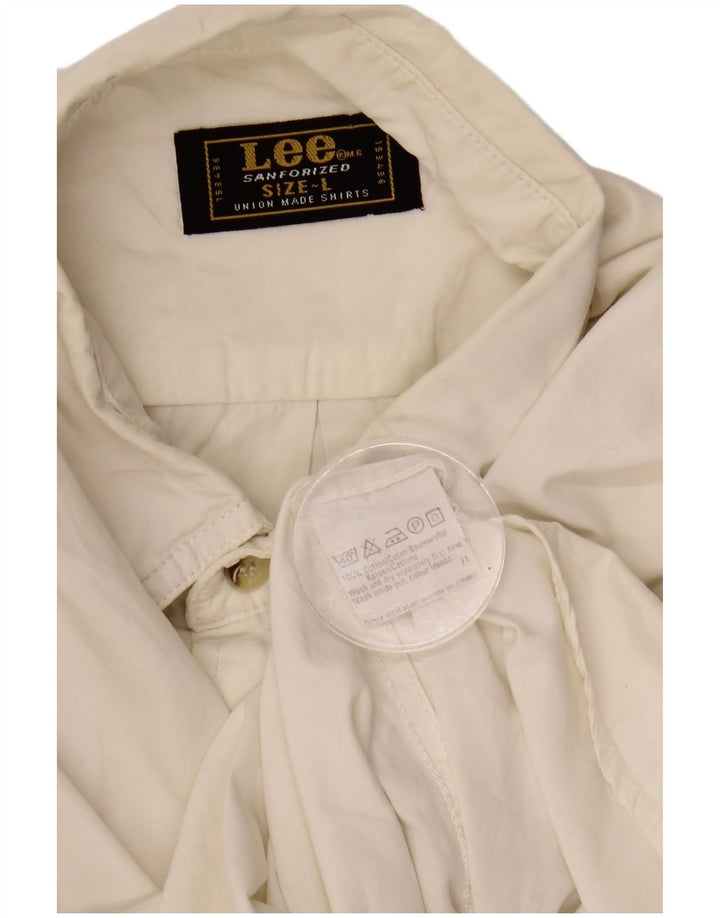 Camisa masculina Lee grande algodão branco