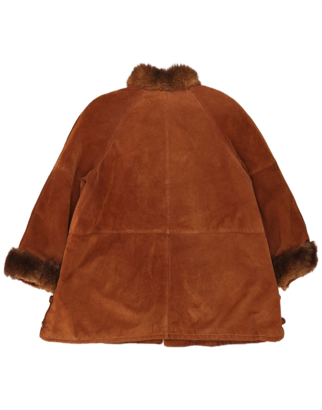 Sobretudo feminino de camurça Pascucci EU 44 XL marrom