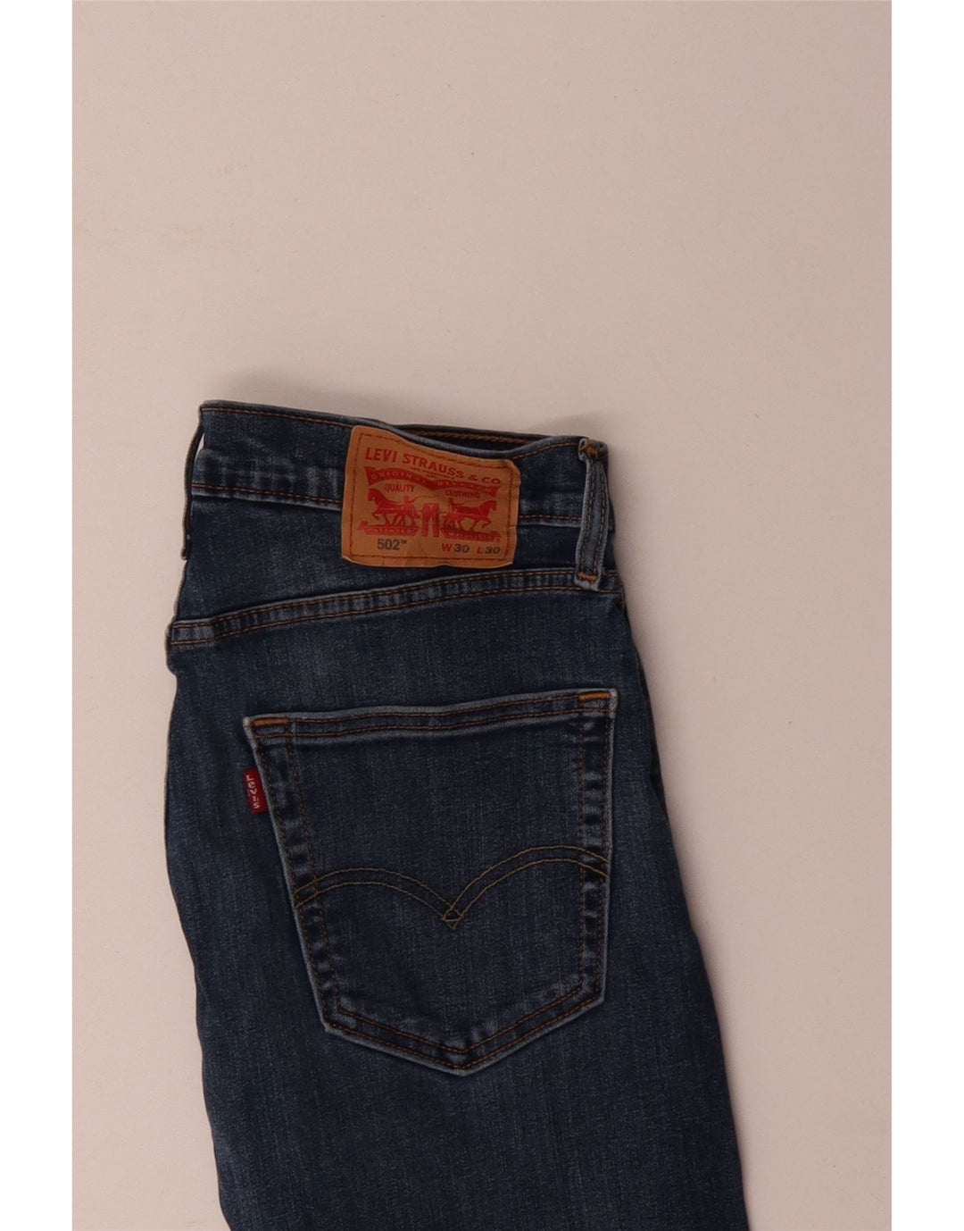 LEVI'S Masculino 502 Tapered Jeans W30 L30 Azul Algodão