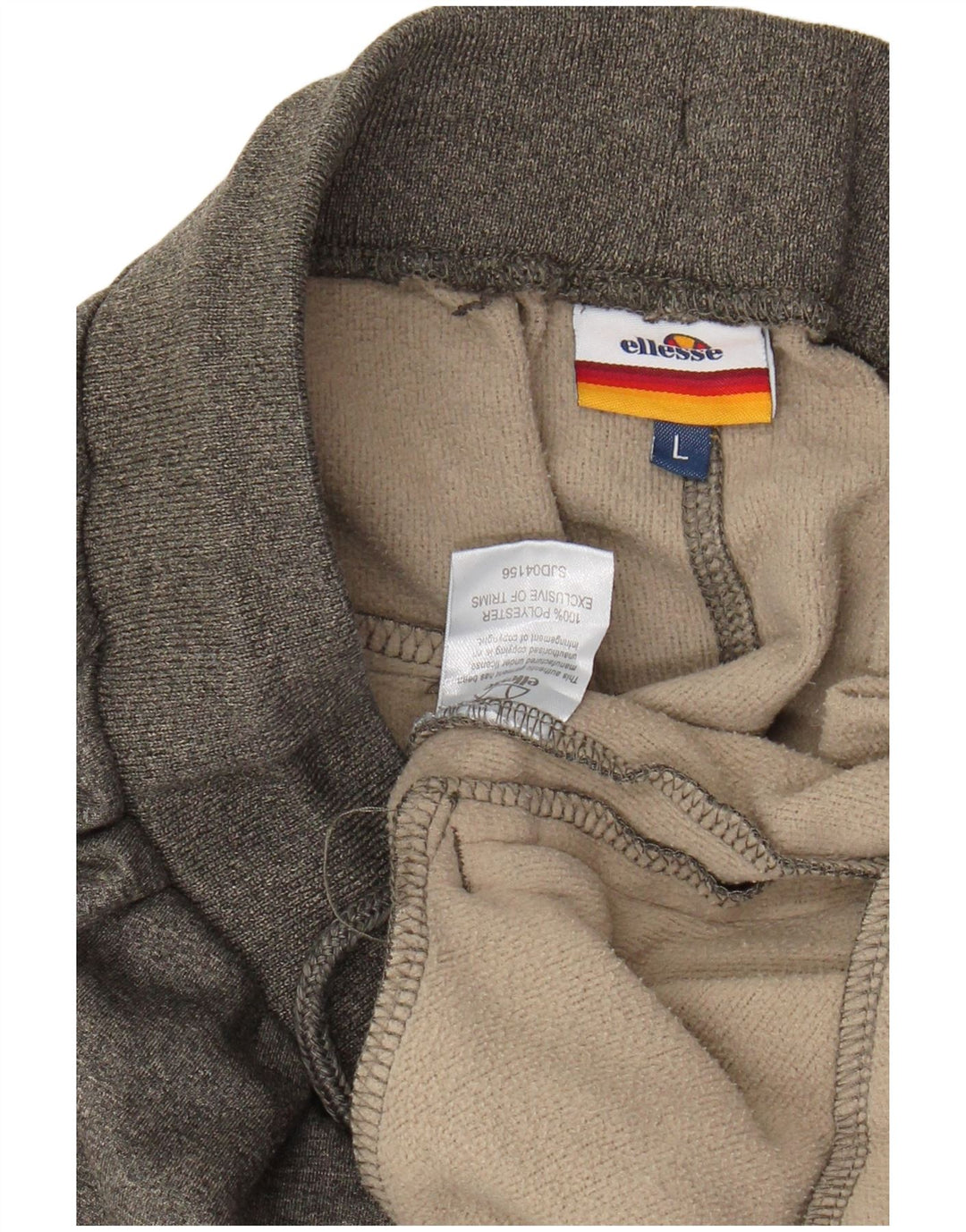 ELLESSE Calça de treino masculina Joggers grande poliéster manchado cinza