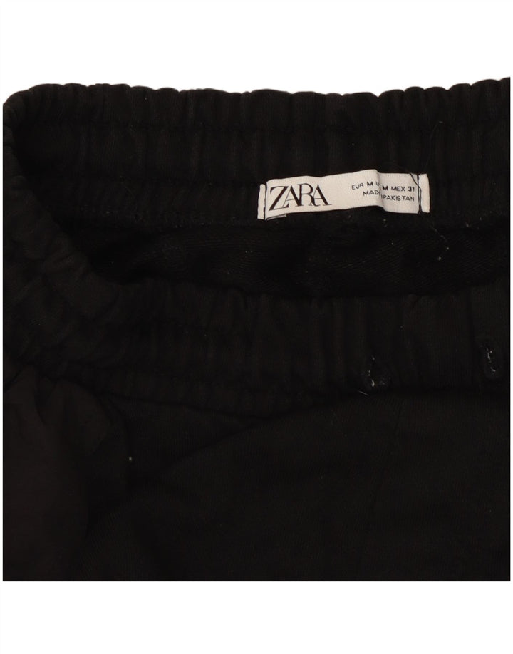 Zara Mens Capri Cargo Calça de treino Joggers Médio Preto