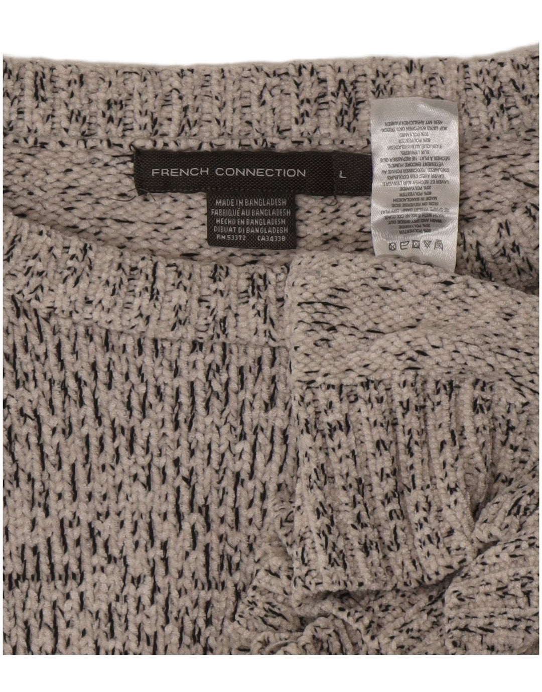 Suéter masculino com gola canoa FRENCH CONNECTION poliéster cinza grande