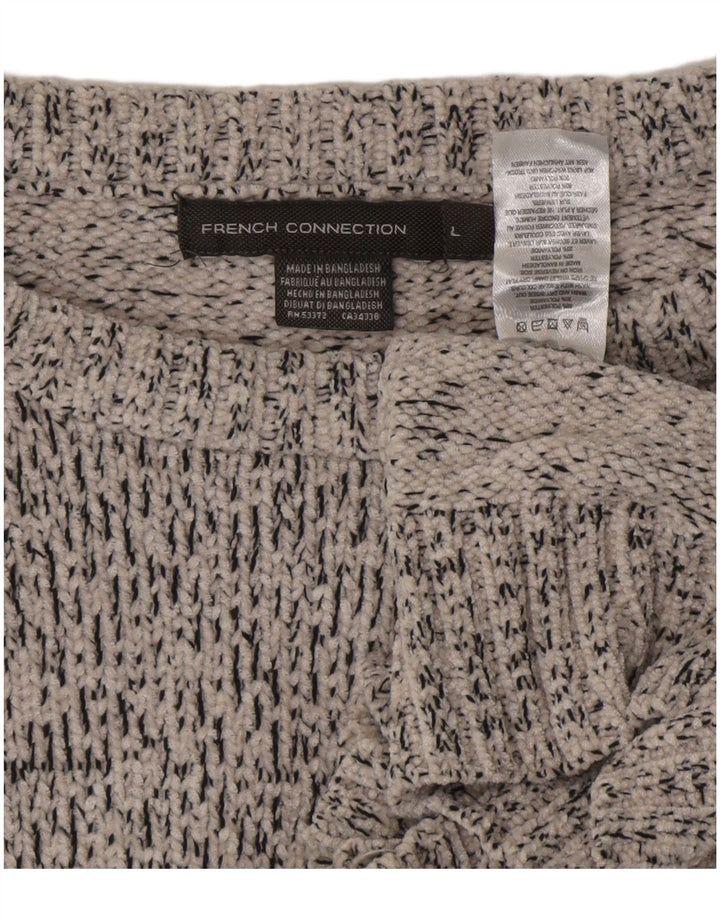 Suéter masculino com gola canoa FRENCH CONNECTION poliéster cinza grande