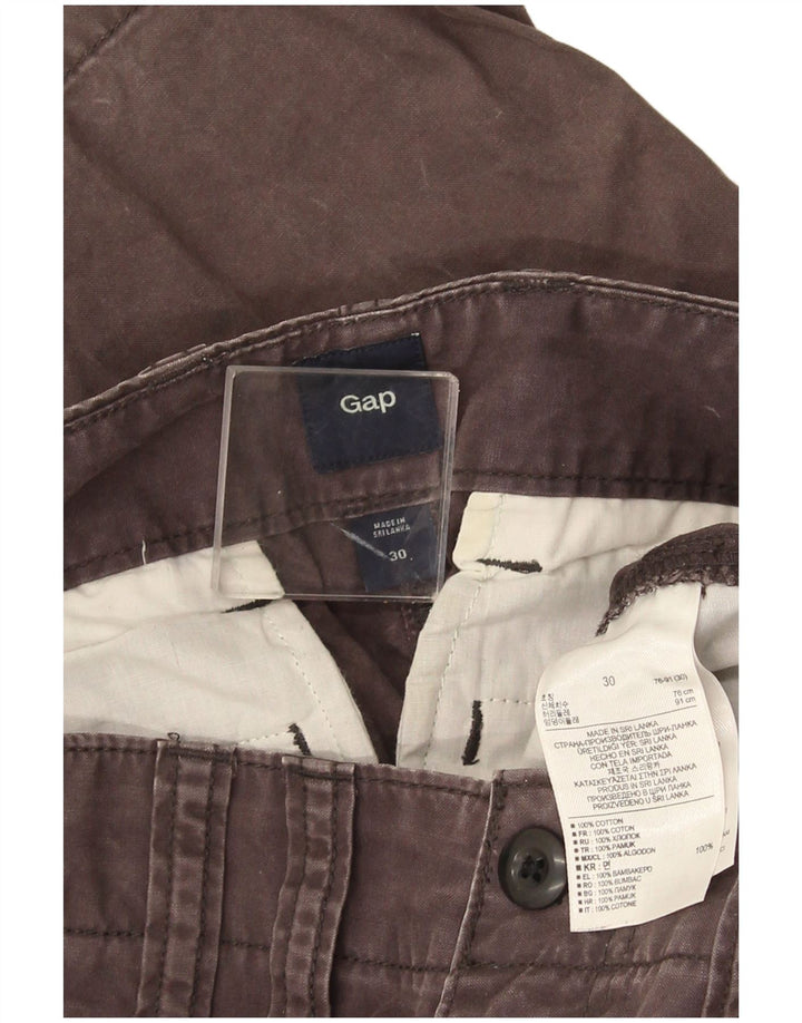 Calça masculina Capri Cargo da Gap W30 L22 algodão cinza