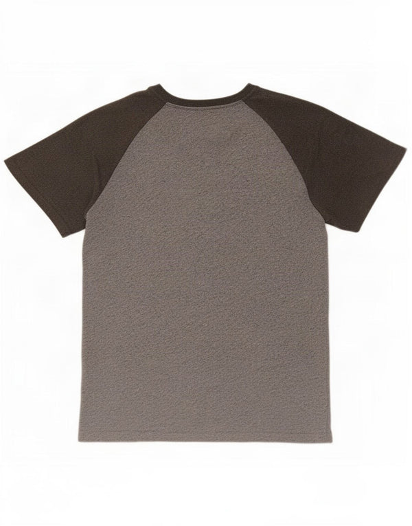Camiseta gráfica masculina Superdry Top XL algodão manchado cinza