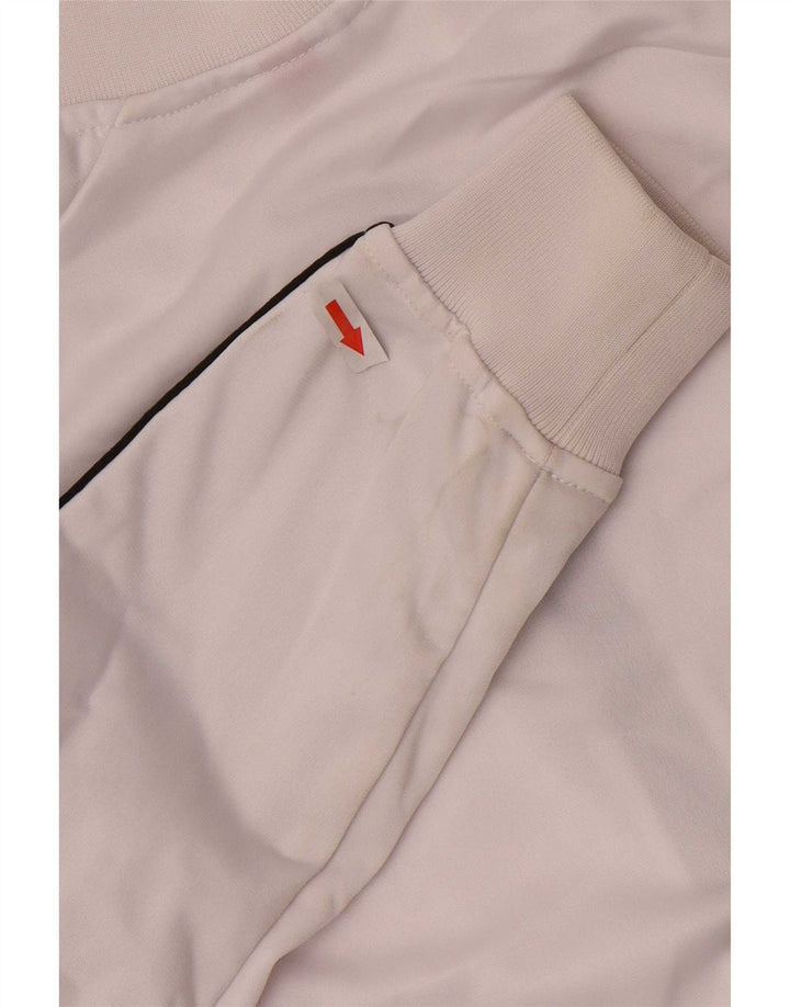 Jaqueta feminina Kappa com agasalho gráfico UK 10 pequeno bloco colorido branco