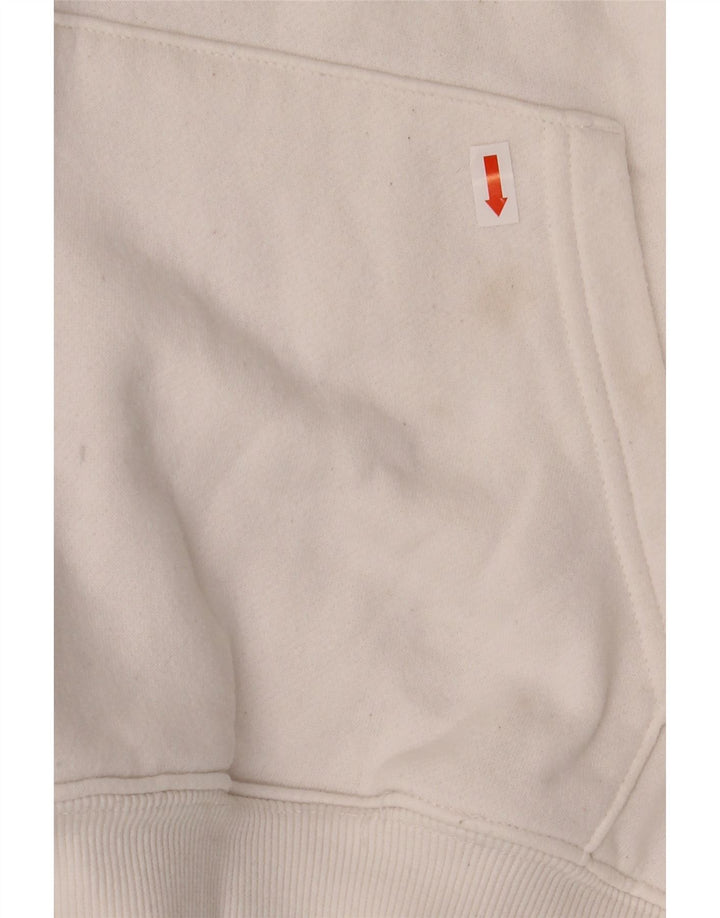 CHAMPION Womens Graphic Hoodie Jumper UK 18/20 XL White Cotton Vintage Champion and Second-Hand Champion from Messina Hembry 