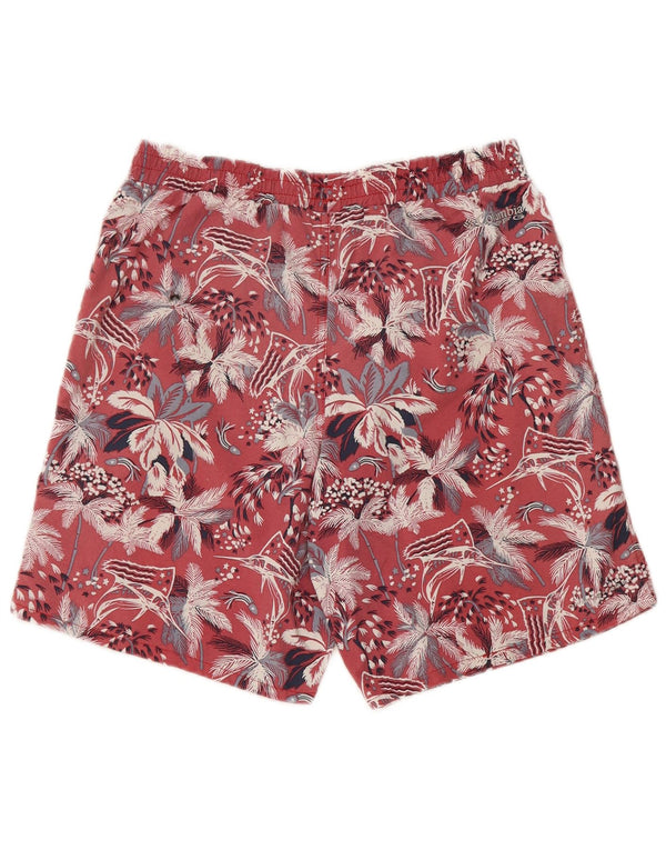 Shorts de natação Columbia meninos 15-16 anos vermelho floral nylon