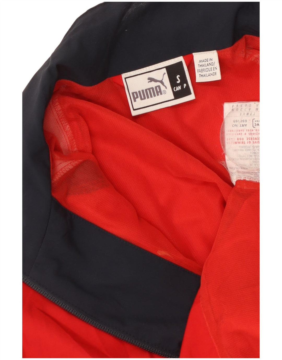 PUMA Mens Treino Top Jacket Pequeno Poliéster Colorblock Vermelho