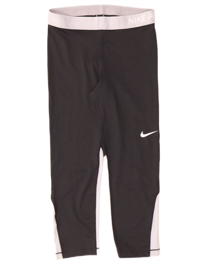 Nike Womens Dri Fit Leggings UK 14 Médio Preto Poliéster Esportes