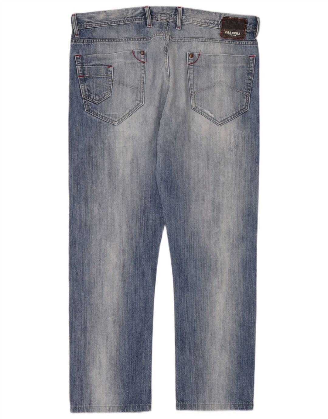 Carrera Mens Straight Jeans W36 L30 Azul Algodão
